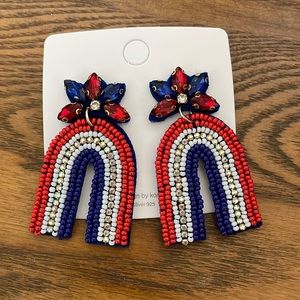 Earrings beaded. New